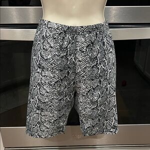 Snakeskin Print Shorts